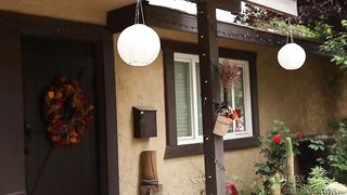 Avril and Sara break away from a party so Avril can lick her from behind and Sara returns the favor