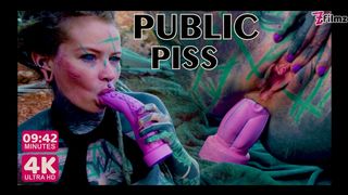 TATTOO teen PUBLIC ANAL masturbation and PISS - toy, pee, alternative, ATM, gape (goth, punk, alt porn) ZF065