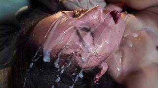 HER FIRST ROUGH BUKKAKE FUCK PARTY ORGY