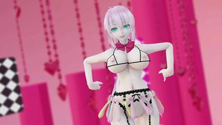 MEGURINE LUKA HENTAI VOCALOID NUDE DANCE RABBIT HOLE SONG MMD 3D CLEAR BLUE EYES