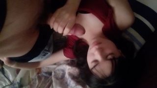 LAURA SUCKS DICK FOR THE FIRST TIME AND LOVES IT.. REAL AMTEUR