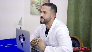 The horny blonde is hypnotized and does anal with the doctor