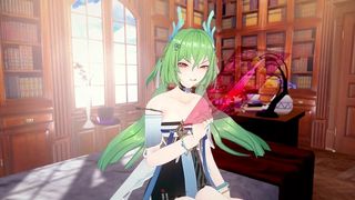 AETHER GAZER OSIRIS MISSIONARY SEX HENTAI MMD 3D SOFT GREEN HAIR