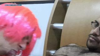 HE LIKES TO CHEAT ON HIS WIFE AFTER WORK WITH HIS BRUNETTE LOVER.