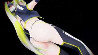 HATSUNE MIKU UNDRESSING DANCING ICY SONG HENTAI VOCALOID MMD 3D BLONDE HAIR