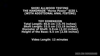 Shiri Allwood Testing The Handmade Horse Power Size L (With Additional Anal Fisting) TWT096