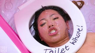 MOST WET Jureka Del Mar - Anal ATM TOILET WHORE drinks piss from floor Throat-fucked beauty