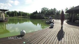 The insatiable slut Malena takes a cock in the ass and one in pussy and more in the mouth! Gangbang