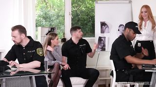 Interracial DP with Police Sluts Dellai Eveline and Kiara Lord  GP2260