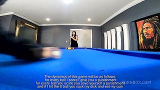 MESERA BILLAR EL LEON PIERDE APUESTA EN JUEGO BOLA EIGHT