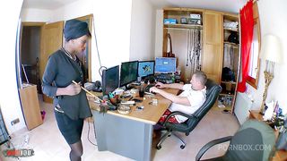 Black girl brutal fuck in pussy and ass , and squirting