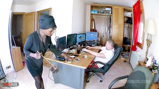 Black girl brutal fuck in pussy and ass , and squirting