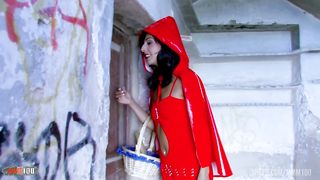 Little red ridding going anal with big bad wolf !