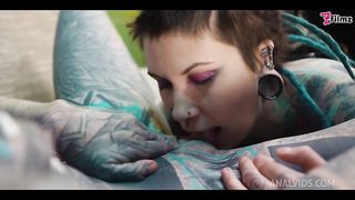 PRIVATE orgy 3on2, TATTOO teens - ANAL, ATM, DP, sloppy blowjob, ATOGM - punk, goth, alt porn - ZF027