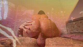 ZOOM OF COWGIRL SCENE WITH IASMIM RIDING UNTIL SHE CUMS..