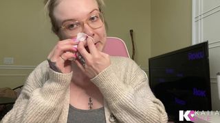 FRESH FACE BLONDE FULL OF SNOT & COVID COLD & READY TO BLOW FOR SNOT FREAK