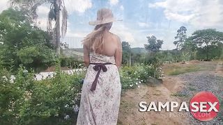 Loira gostosa foi passear no Jardim e acabou com o cu arrombado e cheio de porra - Regina Rizzi - MarquesXXX