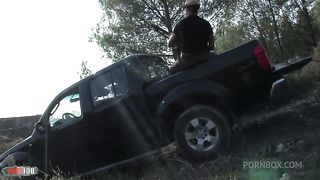 Ava Marteens gets ass fucked in the pick up truck