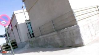 Busty French brunette Angelina ass fucked in the woods