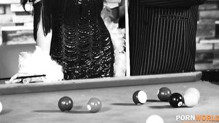 Asian Slut Polly Pons DP’d on Pool Table by 2 Bootlegger Mob Bosses GP2280