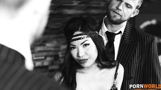 Asian Slut Polly Pons DP’d on Pool Table by 2 Bootlegger Mob Bosses GP2280