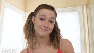 REAL 18 YO BRUNETTE TEEN FUCKED BY EXPERT COCK WITH CUM ON PUSSY