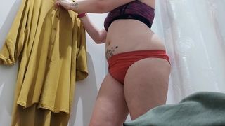 NICOLETTA S DIRTY AND WORN OUT UNDERWEAR IN THE CLOTHES SHOP