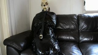 GERMAN PLASTIC BONDAGE GASMASK MILF