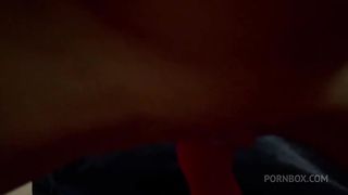 Gorgeous Slut Monika Fox Masturbates With A Red Dildo & Lets Her Lover Fuck Her In The Ass