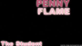 Penny Flame Shows Off Her Body On The Red Cushions