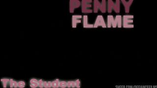 Penny Flame Shows Off Her Body On The Red Cushions