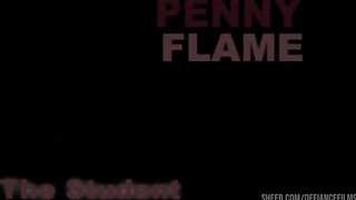 Penny Flame Shows Off Her Body On The Red Cushions