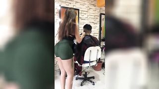 STYLIST FULFILLING THE SEXUAL DREAM OF HER PORN CLIENT