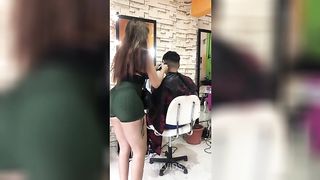 STYLIST FULFILLING THE SEXUAL DREAM OF HER PORN CLIENT