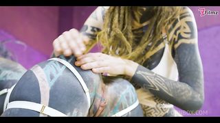 Alternative TATTOO Teens Fucking each other with Crazy Toys, Anal GAPE, DP, Big Toys (goth, punk, alt porn) ZF036