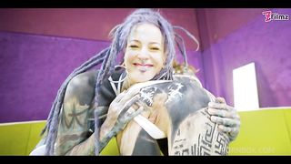 Alternative TATTOO Teens Fucking each other with Crazy Toys, Anal GAPE, DP, Big Toys (goth, punk, alt porn) ZF036