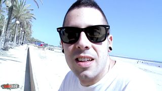 Kevin White fucks the ass and the pussy of the arab babe Samia Christal outdoors