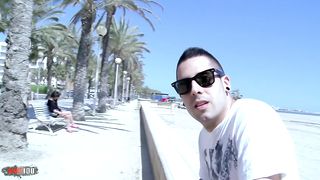 Kevin White fucks the ass and the pussy of the arab babe Samia Christal outdoors