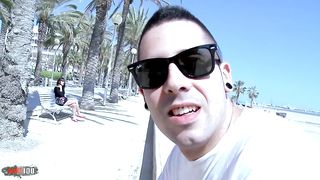 Kevin White fucks the ass and the pussy of the arab babe Samia Christal outdoors