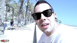 Kevin White fucks the ass and the pussy of the arab babe Samia Christal outdoors