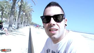 Kevin White fucks the ass and the pussy of the arab babe Samia Christal outdoors