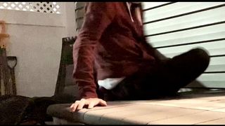 PELVIS AND BUTT STRETCHING WITH MASSAGE BALLS OUTSIDE NO SKIN