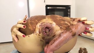 CHOCOLATE IN MY ASSHOLE & ANAL DILDO FUCKING