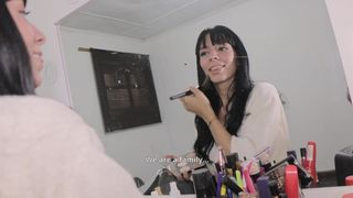 Behind the scenes. IVANNA JAMES, CONNY PEYTON AND DANIELA ORTIZ + pissing. LTP037