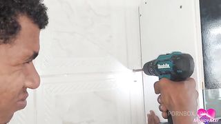 Ridding his BBC with my asshole creampie
