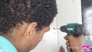 Ridding his BBC with my asshole creampie