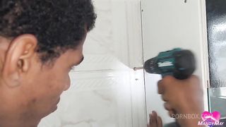 Ridding his BBC with my asshole creampie
