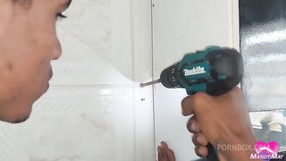 Ridding his BBC with my asshole creampie