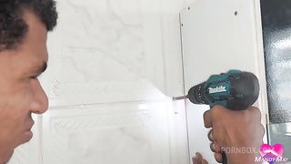 Ridding his BBC with my asshole creampie