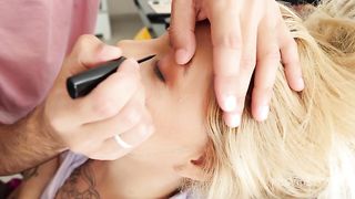 Bts and second camera shots from Natasha Rios and Kyra Sex (DAP Pee Wet version )